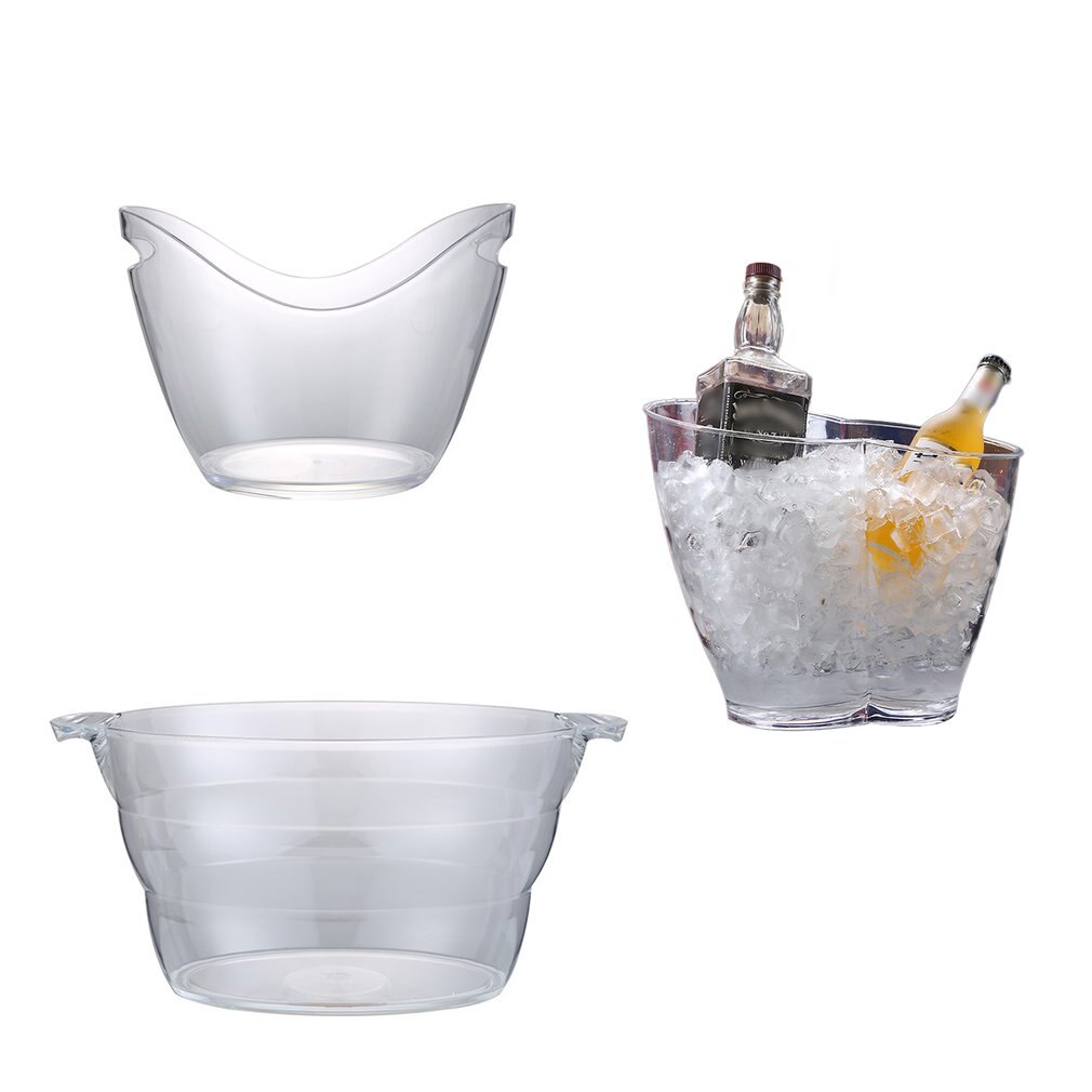 Food Grade Acrylic Material Plastic Transparent Ice Bucket Hygienic Bar Champagne Barrel Wine Beer Barrel Ktv