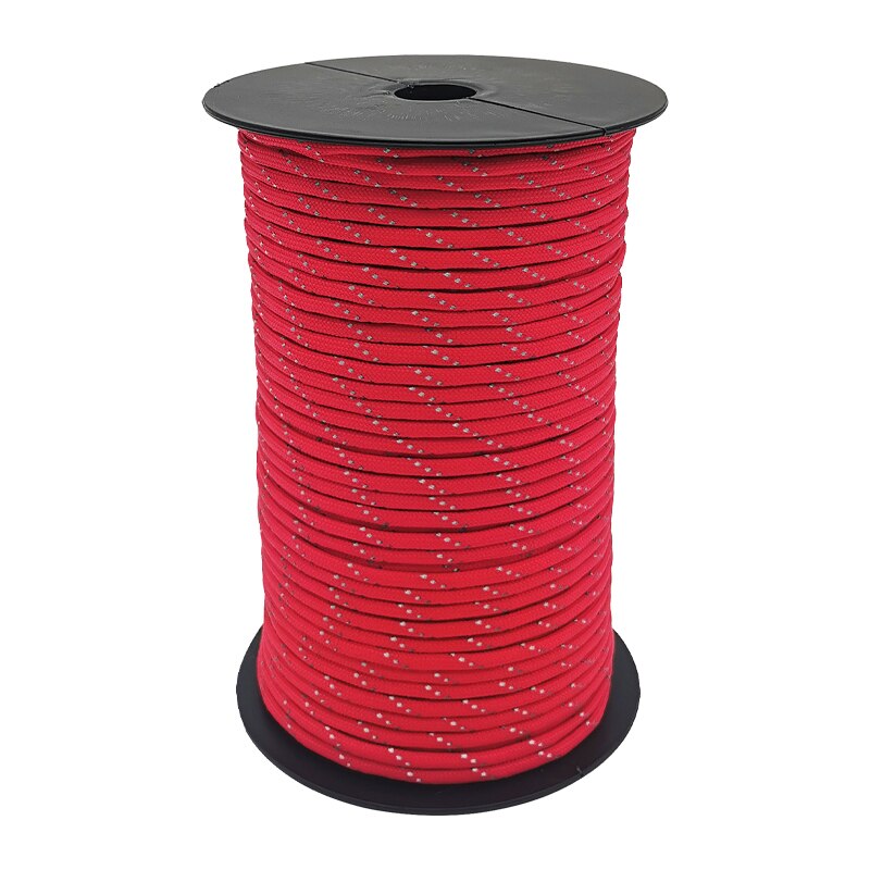 Paracord reflectante para acampar al aire libre, cuerda de paracaídas multifunción de 100M, 4mm, 7 hebras: 7