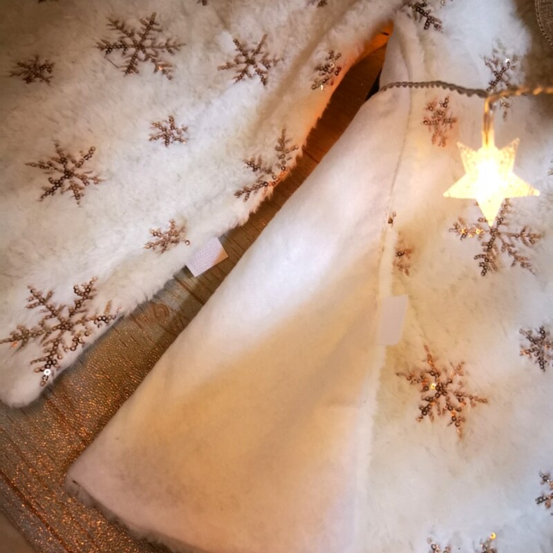 78/90Cm Kerstboom Rok Sneeuwvlok Pailletten Tapijt Base Floor Mat Cover Decor