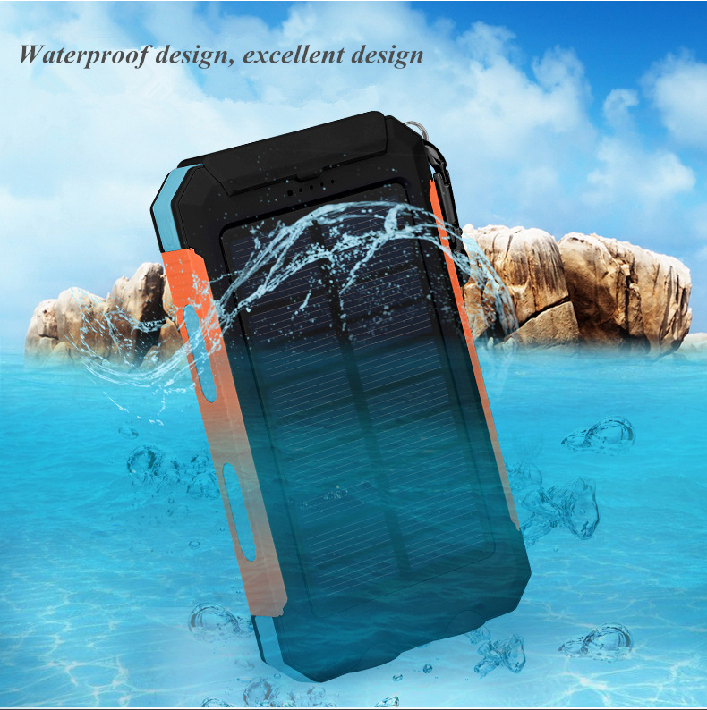 Liitokala lii-d007 draagbare solar draagbare Batterijen 20000 MAH voor xiaomi 2 iPhone externe batterij powerbank Dual USB waterproo