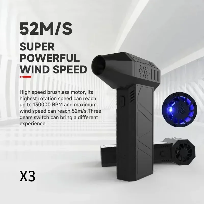Xiaomi Mijia X3 X6 Violent Blower Mini Turbo Jet Fan Handheld Brushless Motor 130000 RPM Wind Speed 52m/s Multi Functional Fan