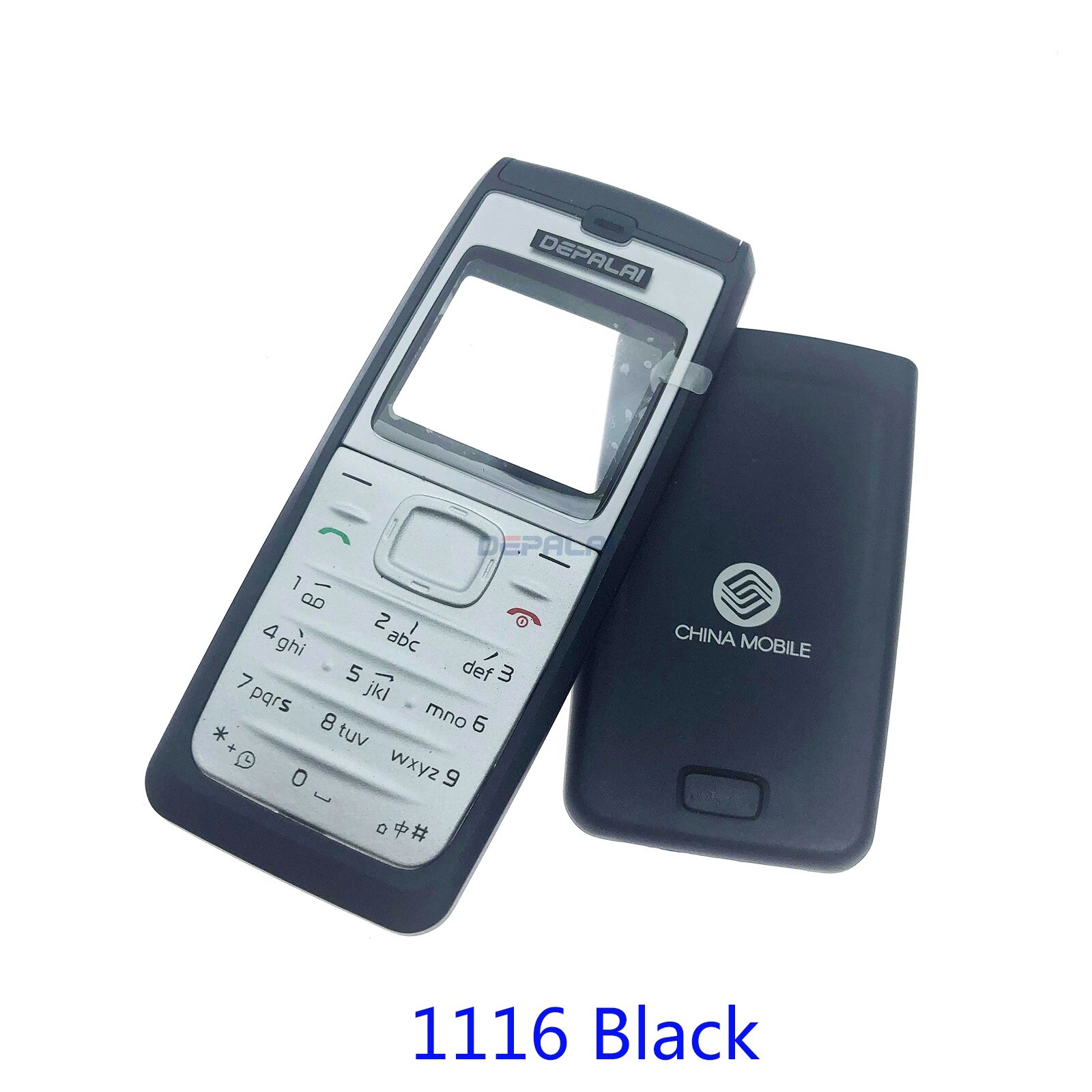 Dla Nokia 3100 1100 obudowa przednia osłona ramy obudowa + tylna pokrywa/pokrywa klapki baterii + klawiatura: 1116 Black