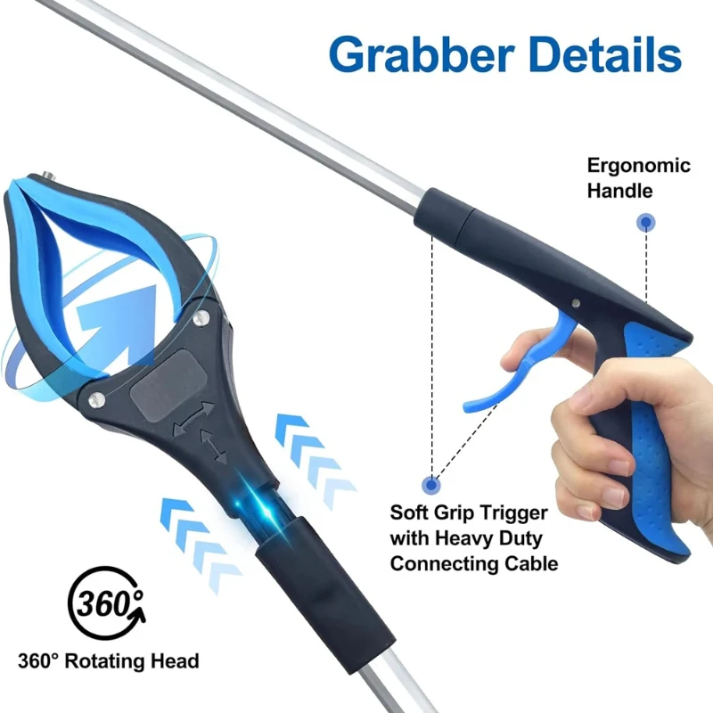 Extensor de pinza plegable, herramientas manuales, recogedores de basura, recogedor de basura plegable, herramientas de recogida, basura larga y práctica