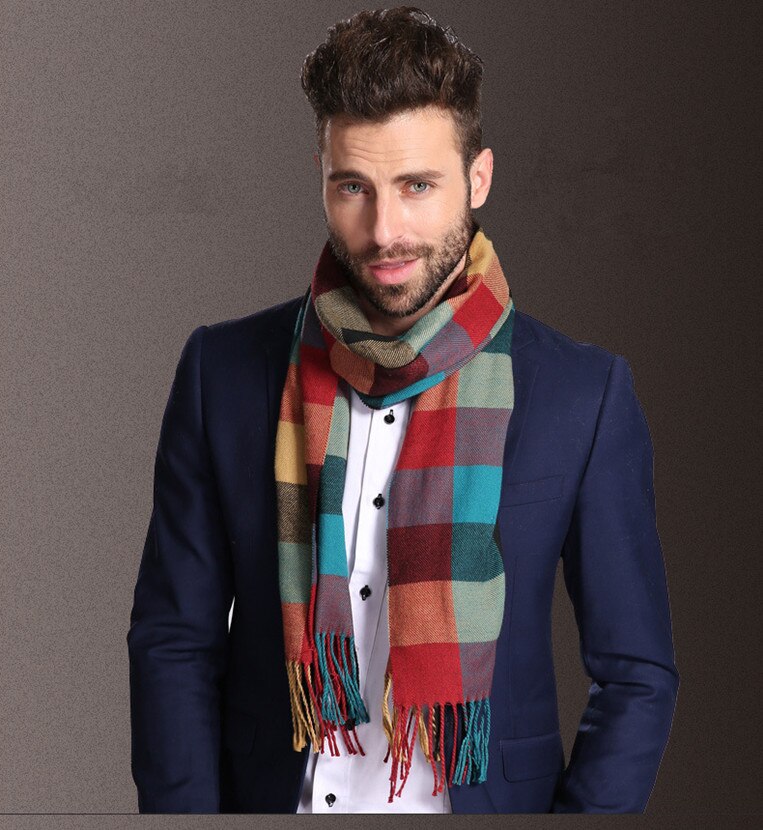 Europa Mode Sjaal Sjaals Mannen Winter Warm Tartan Sjaal Business Sjaal Plaid Katoen Wraps Bufanda Foulard Szaliki Ik Chusty: 24