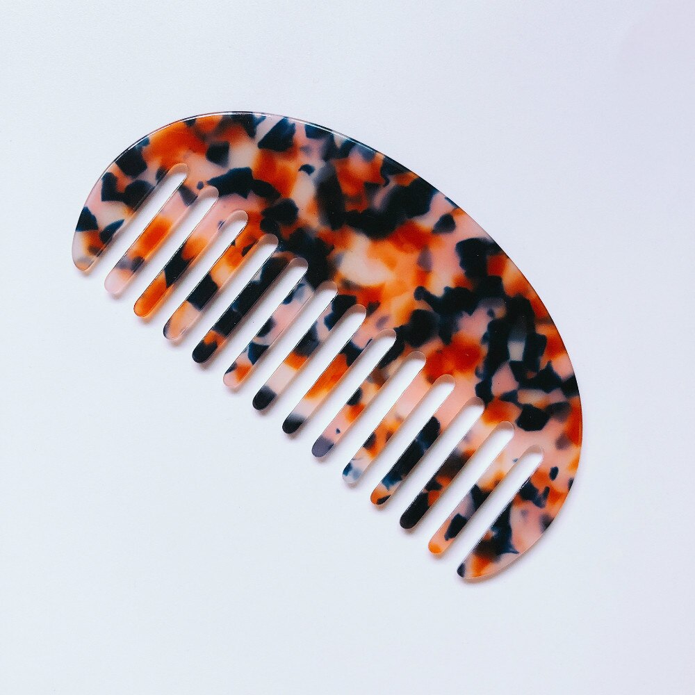 Korea Wide Tooth Hair Comb Tortoise Shell Style Natural Detangling Comb For Curly Hair -no Static Comb For Women Men: 9