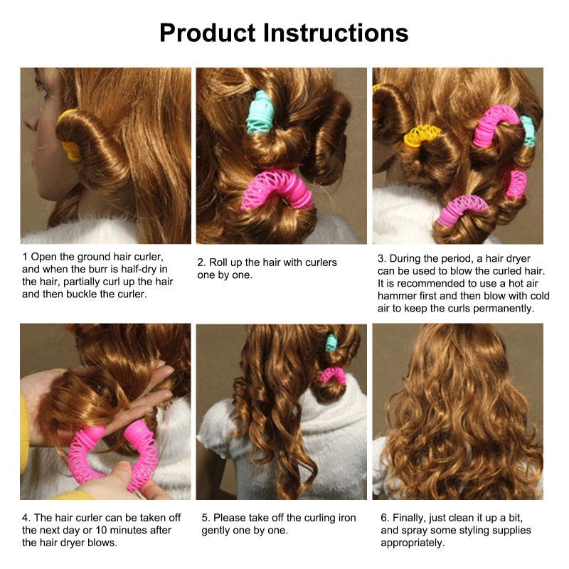 Donuts-Rizador de pelo mágico, herramienta DIY para accesorios de cabello para mujer, 8 Uds./6 uds.