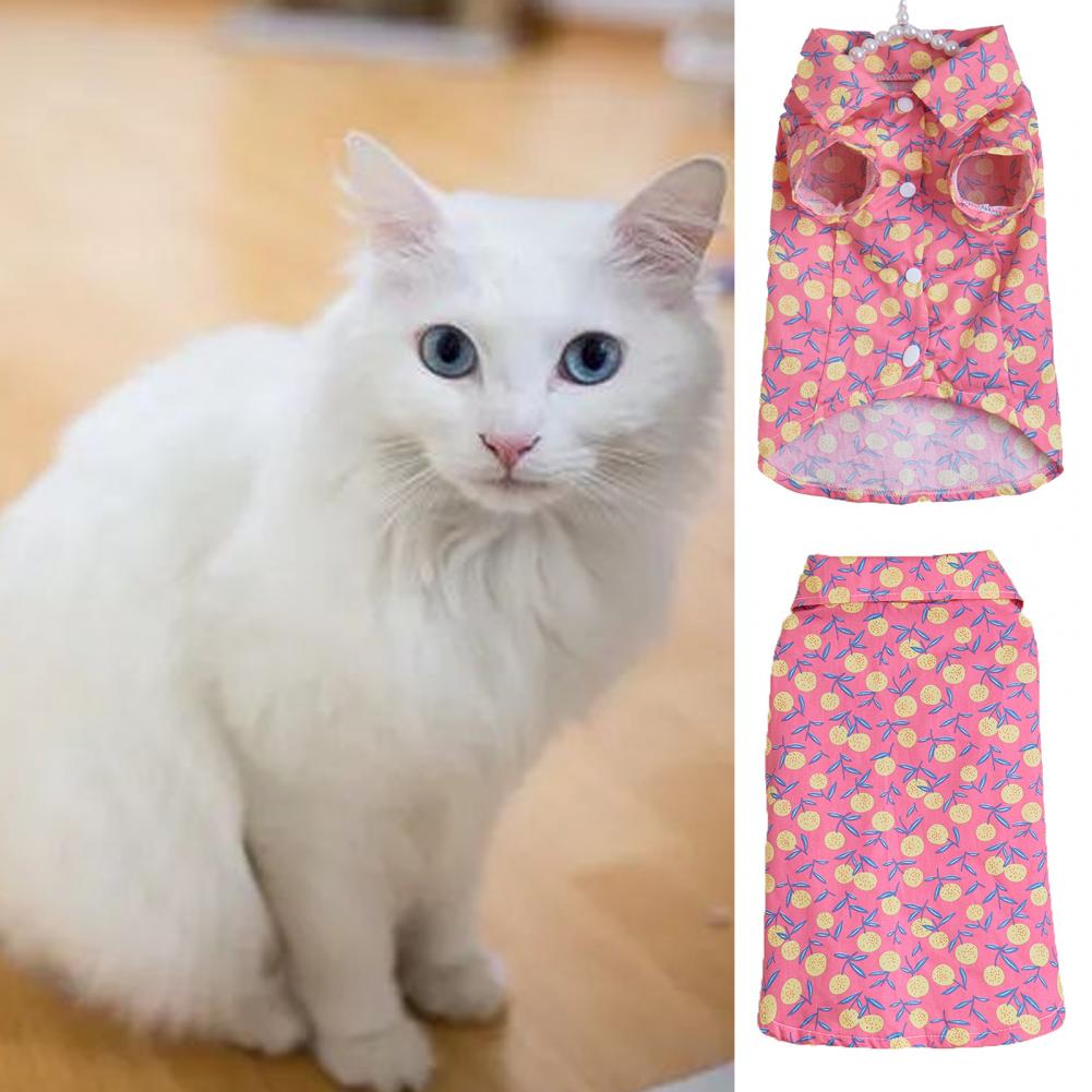 Leuke Gedrukt Zomer Huisdieren Tshirt Trui Kat T-shirt Hond Shirt Leuke Print Revers Soepel Puppy Zomer Trui T-shirt