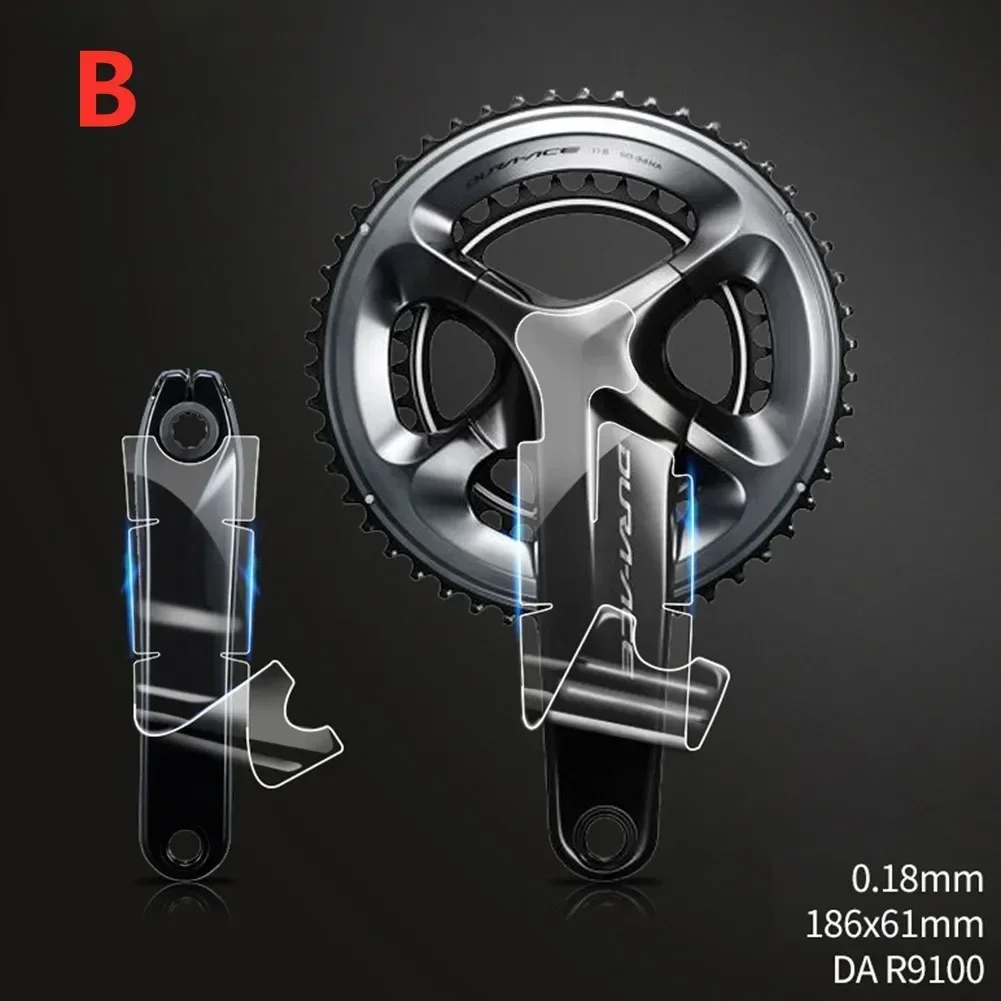 Fahrrad Kurbel Schutz Aufkleber Klebstoff TPH Film Für SRAM Für SHIMANO Radfahren Kurbelgarnitur Schutz Aufkleber Teile: Gelb