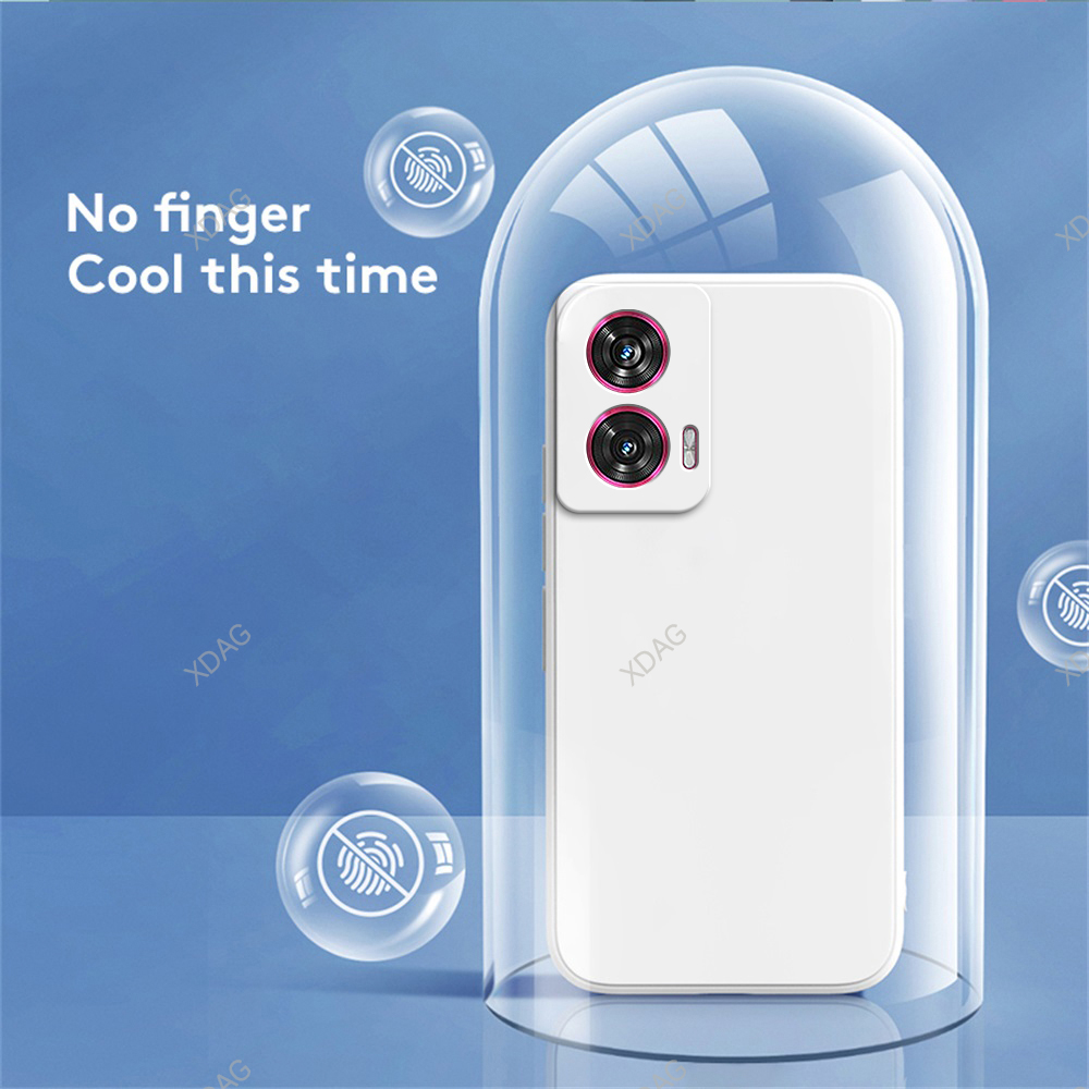 Funda de teléfono de Color puro contraído para Moto Motorola Edge 50 Edge50 Fusion 5G, carcasa trasera Original suave de silicona líquida Simple de 6,7 pulgadas