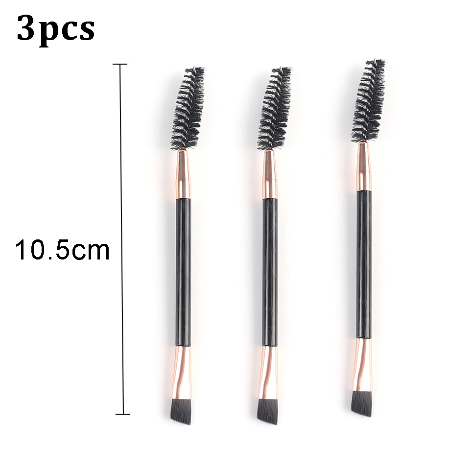 1/10 Uds. Cepillos suaves para pestañas, cepillo para cejas retorcido, contorno de codo, delineador de ojos, cepillos para mezclar ojos, herramienta de maquillaje cosmético: Plata