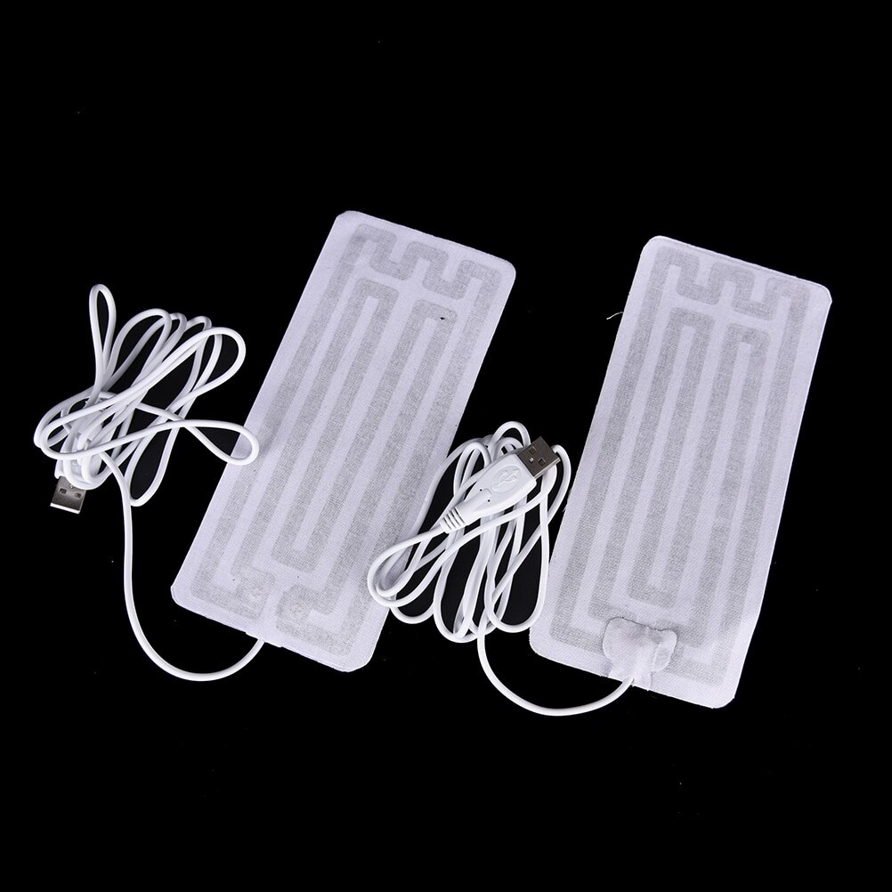 Usb laddning elektriska uppvärmda kuddar ryggvärmare väst usb värmare utomhus camping 8cm*18cm 1 par 5v vintervärme väst lättvikts