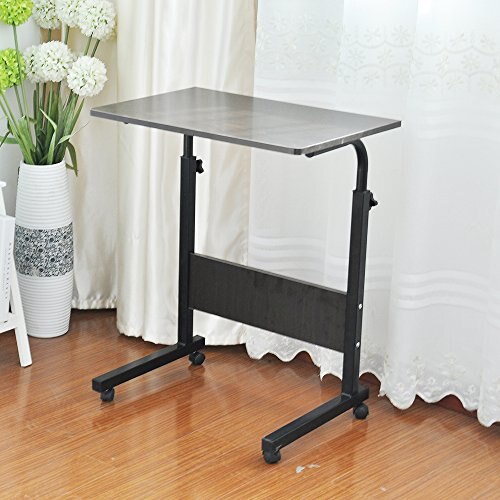 Mouvable Side Table Coffee Table Kitchen Storage Shelf with Wheels for Bedroom Living Room