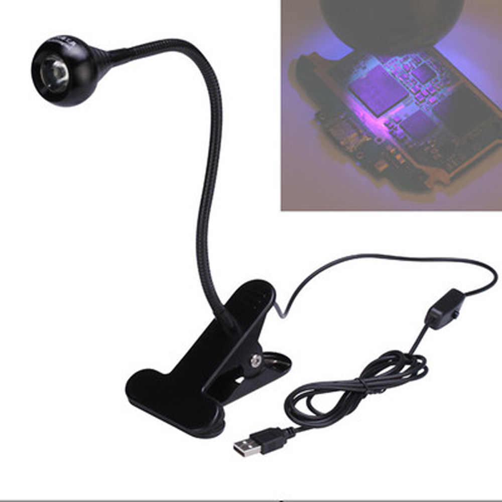 Lámpara de curado UV de alta energía, USB, 365nm, 385nm, 395nm, 405nm, para reparación de circuito, soldadura, PCB, unión rápida