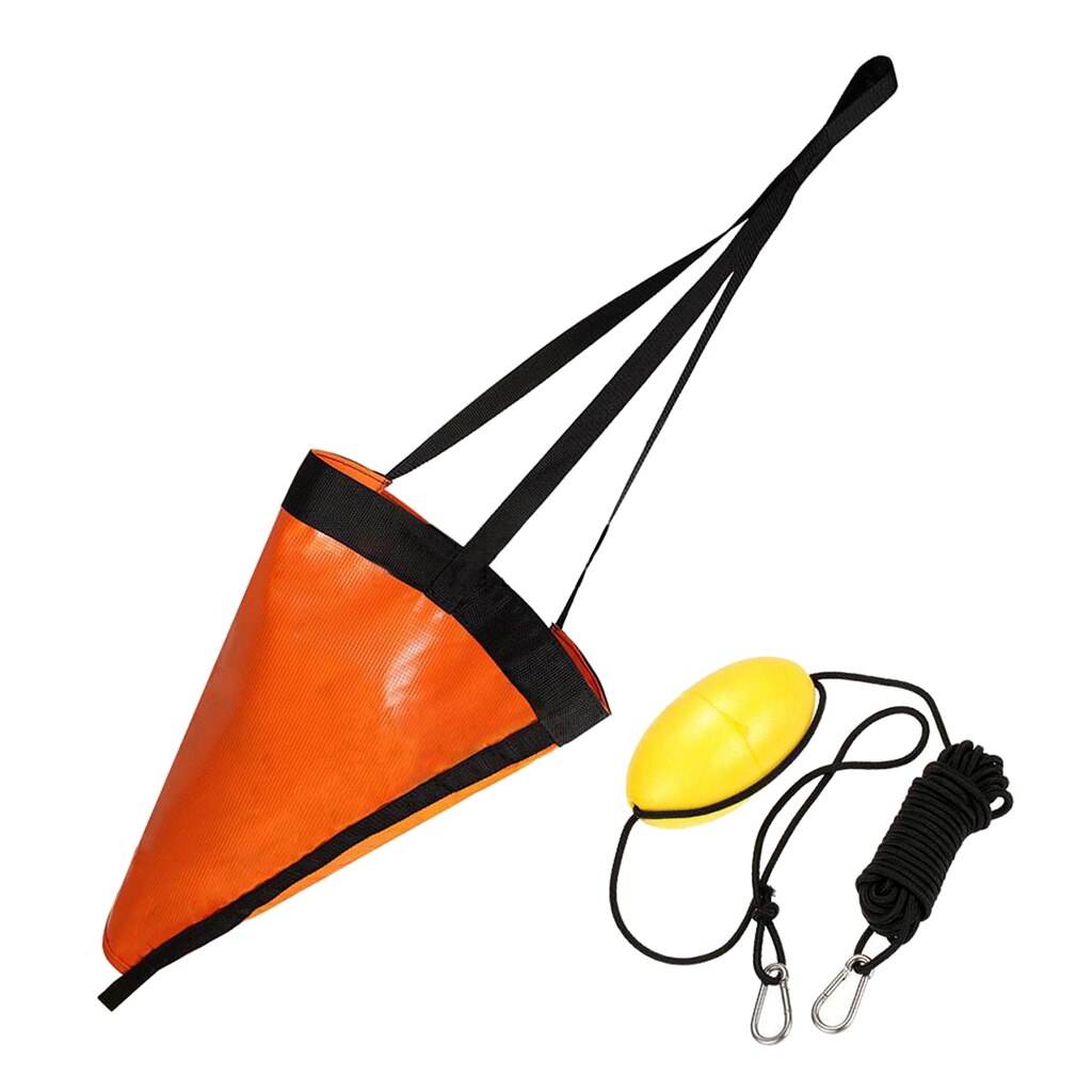Sea Anchor Drogue + PVC Kayak 32'' Anchor Tow Rope Throw Line For Boat