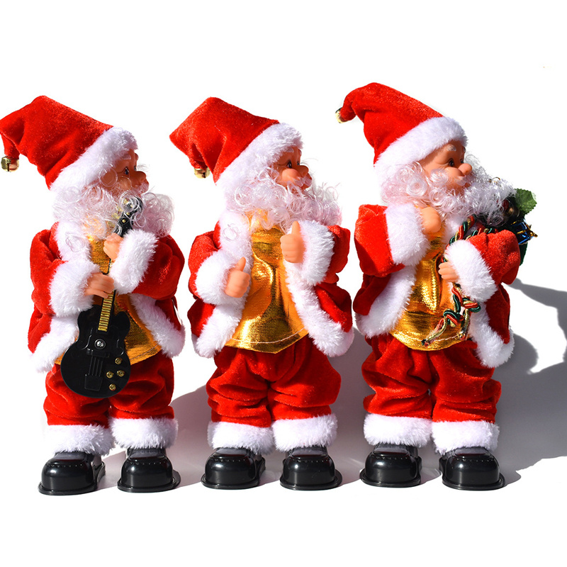 WINCOTE Kerstversiering Elektrische Omgekeerde Street Dance Kerstman Muziek Kerst kinderen Speelgoed Ornamenten Kinderen Speelgoed