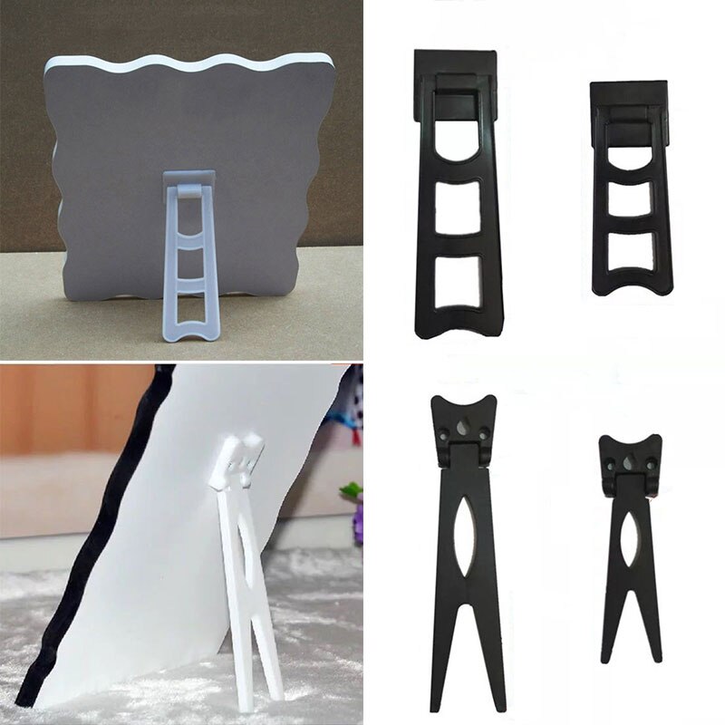 10 stk plast bilderamme speil display staffeli bakplate ryggplate holder pidestall brakett stativ støtte opp benstøtte