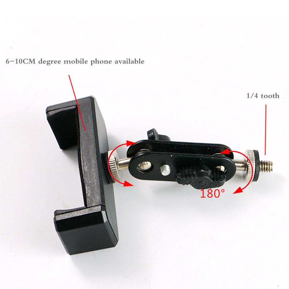 Photography Phone Clip Bracket Suspension Arm Stand Clip Holder Kits Double Spring Structure Ring Light Kit for Live Show