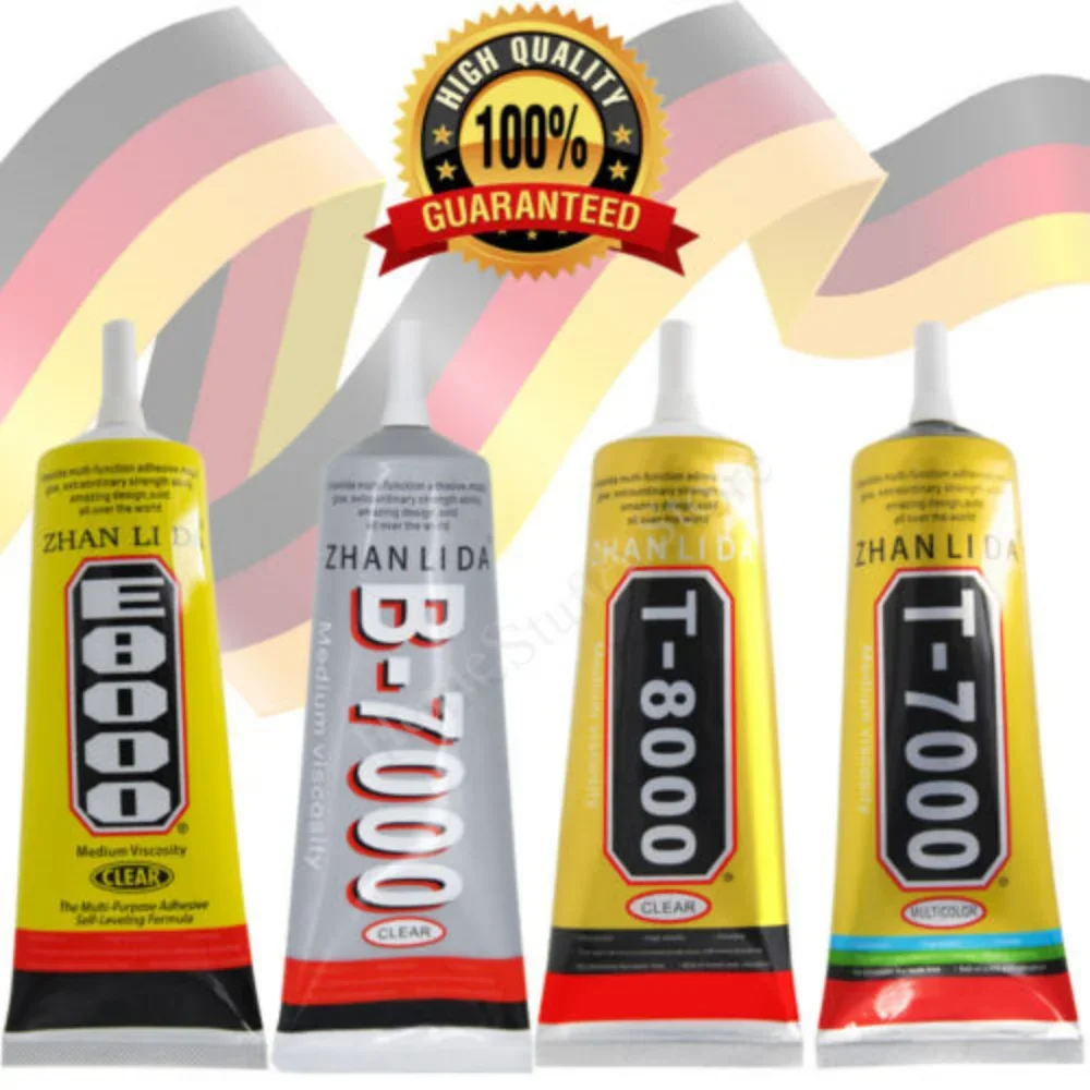 15/25/50ML E8000 Liquid Strong Glue B-7000 Adhesive Glass Glue for Nail Art Cell Phone LCD Touch Screen DIY Resin Jewelry Repair