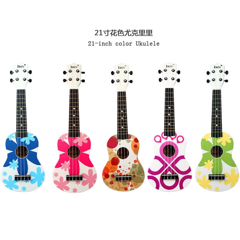 21 Inch Pink Soprano Ukulele Colorful Ukelele Guitar 4 Strings Acoustic Hawaiian Guitar Musical Instruments