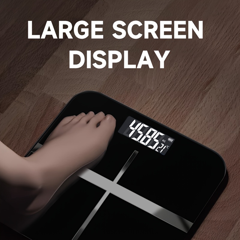 Bathroom Scale, LED Backlit Display, Thickened Glass Electronic Scale, Fitness, Outdoor Places, Home and Dormitory Small Scale