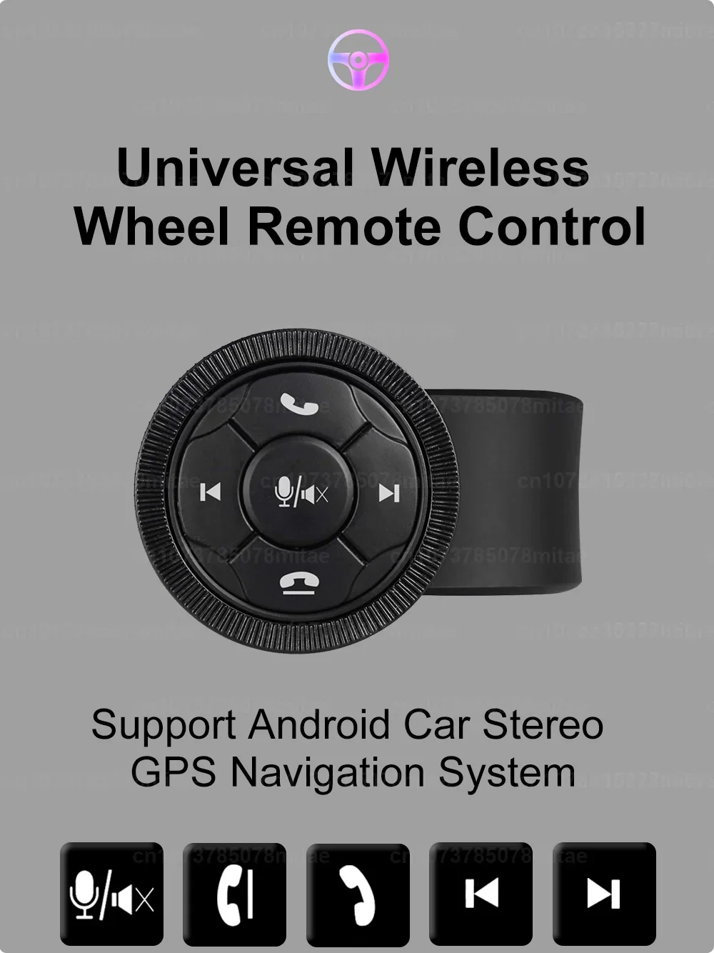 Controles remotos Control de volante de coche SWC con funciones de luz LED para Android Radio de coche reproductor Multimedia electrónica de coche