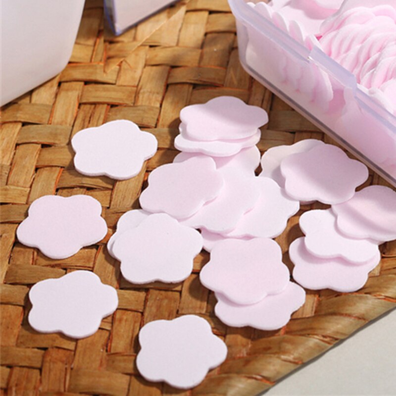 1000Pcs Flower Shape Soap Paper Travel Soap Paper Washing Hand Bath Clean Scented Slice Sheets Foaming Paper Soap Soap Dishes