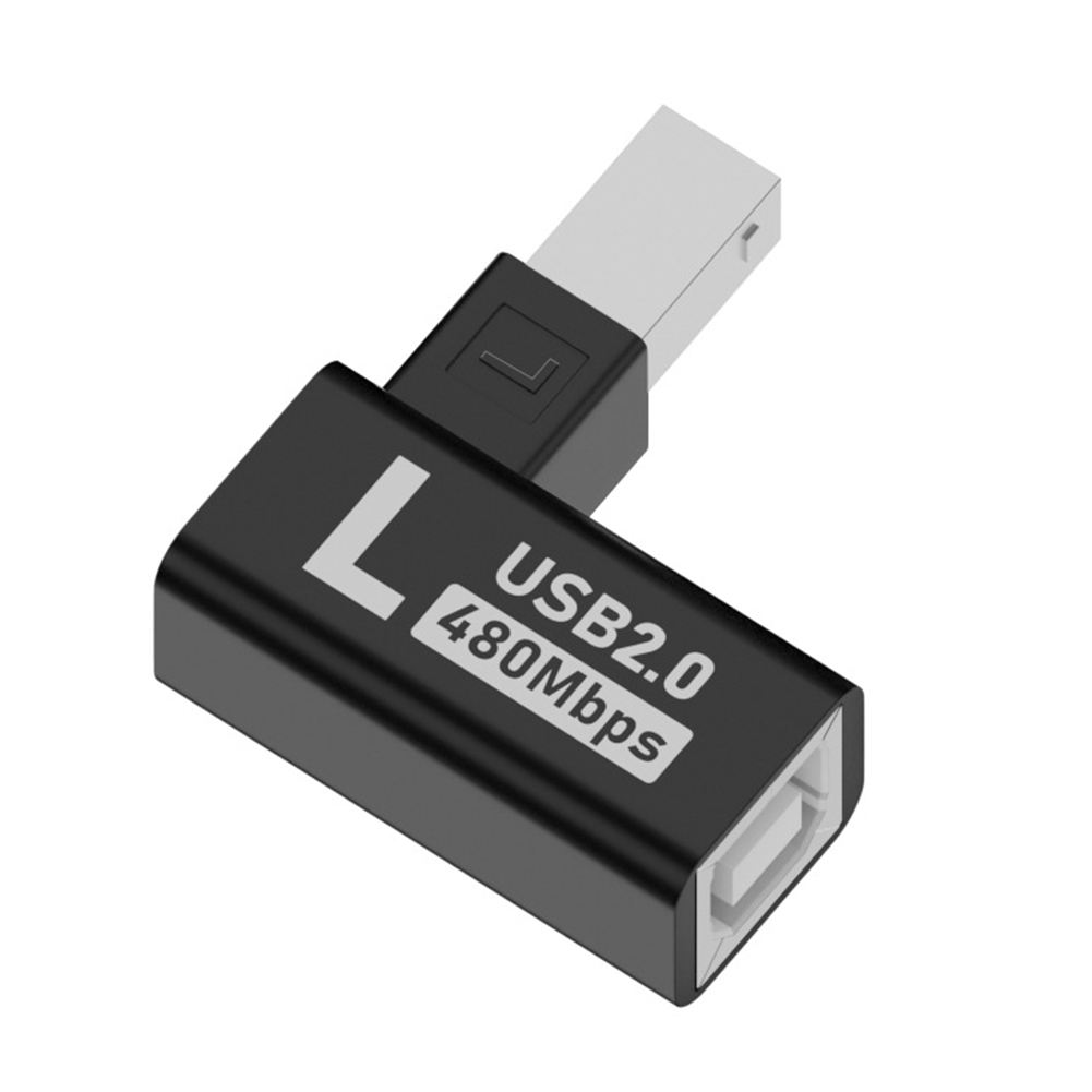 Adaptateur d'imprimante USB 2.0, USB 2.0 mâle vers femelle, résistant à 90 degrés, convertisseur de prise d'extension pour EAU d'imprimante: WHITE