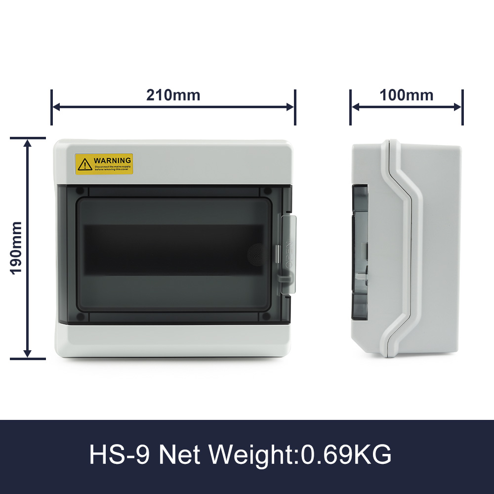 IP65 Outdoor Waterproof Electrical Distribution Box HS-4/6/9/12/15/18/24/36 Way Circuit Breaker MCB Power Junction Box: Brown&White