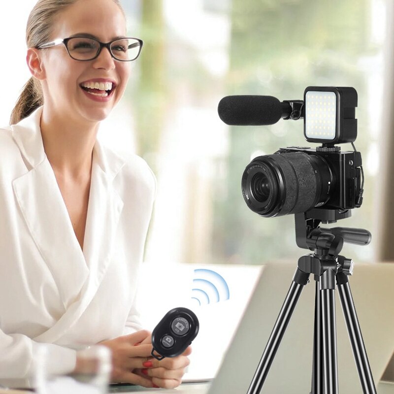 Telefon Video Vlog Kit Telefon Halterung Mikrofon Füllen Licht Kombination Set für Vlog Live Telefon Aufnahme