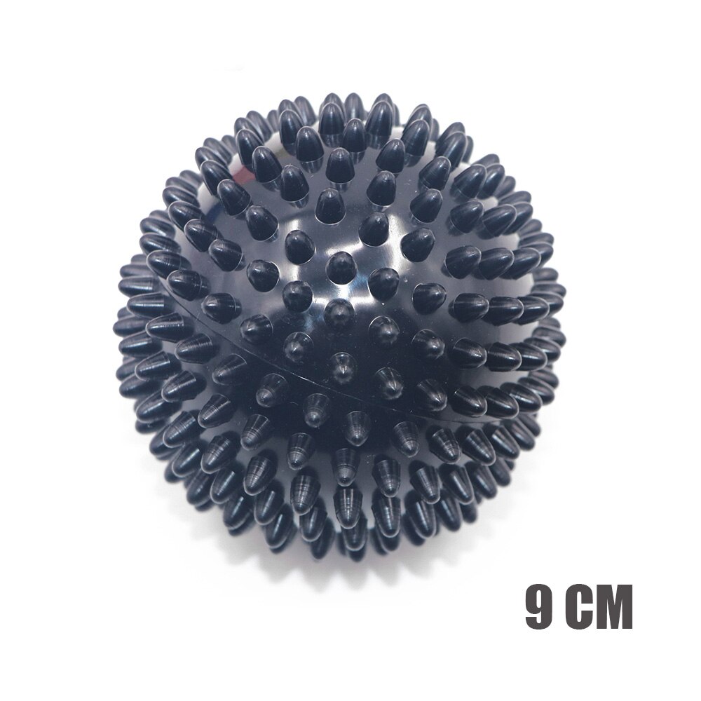 7.5cm/9cm 8 färger pvc massagebollar fitnessbollar muskelavslappningsapparat triggerpunkt fitnessutrustning bollar handfot relax: Svart