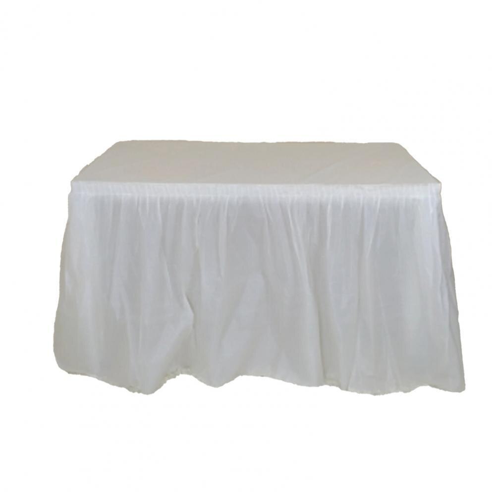 Tableskirt Innovative PEVA Lightweight Self-adhesive Oil-proof Table Skirt for Party Desk Skirt Table Skirt: Grey