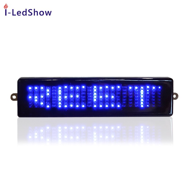 Led skylt bil 7*23 mini led fjärrkontroll enkel sugkopp bil bakruta mini lågspänning led skärm mini led: Blå