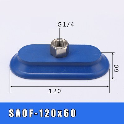 Robot Vacuüm Zuignap SAOF-60X23/80X40/140X70 Industriële Ovale Pneumatische Fittingen Zuignap.: Gras groen