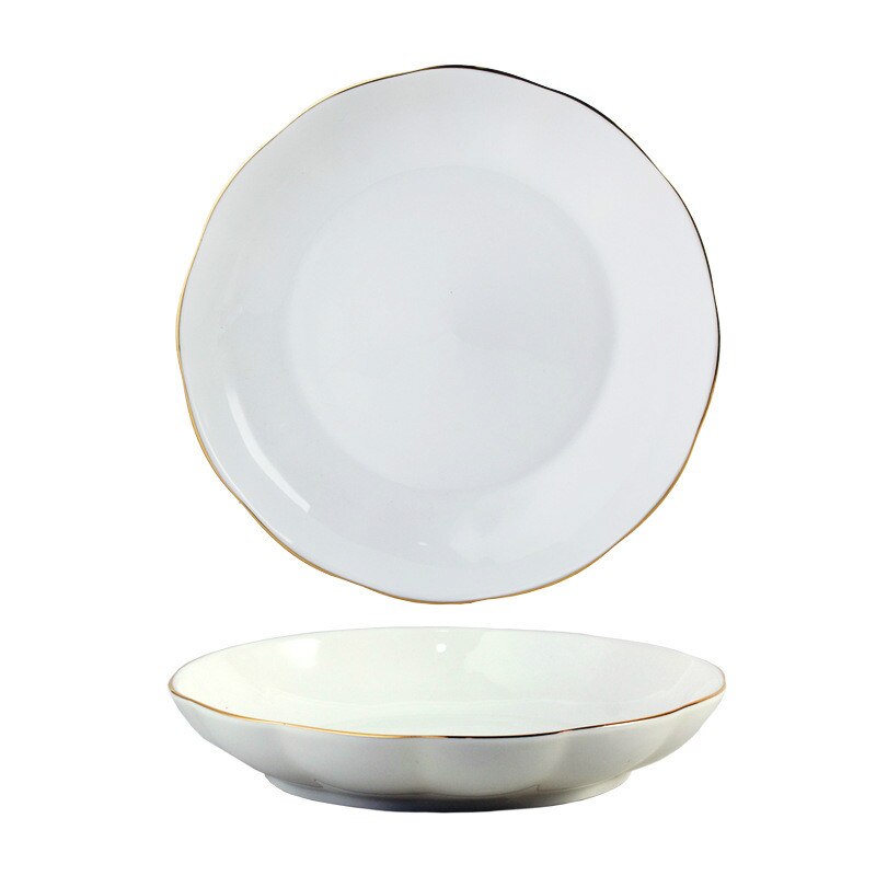 Dish Set Ceramic Plates and Dishes Bone China Tableware Plates ceramic dish dinner set plates and dishes plate dishes: 8 inch disk