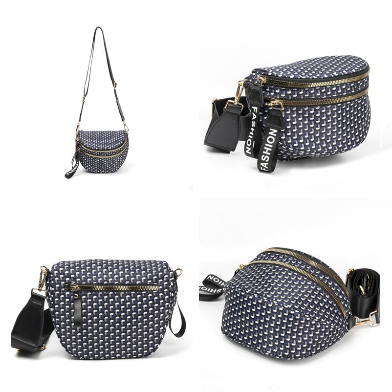 Vento Marea Crossbody Tassen Voor Vrouwen Brede Band Borst Tas Over De Schouder Stijlvolle Vrouwelijke Zwarte Messenger Purse & handtassen