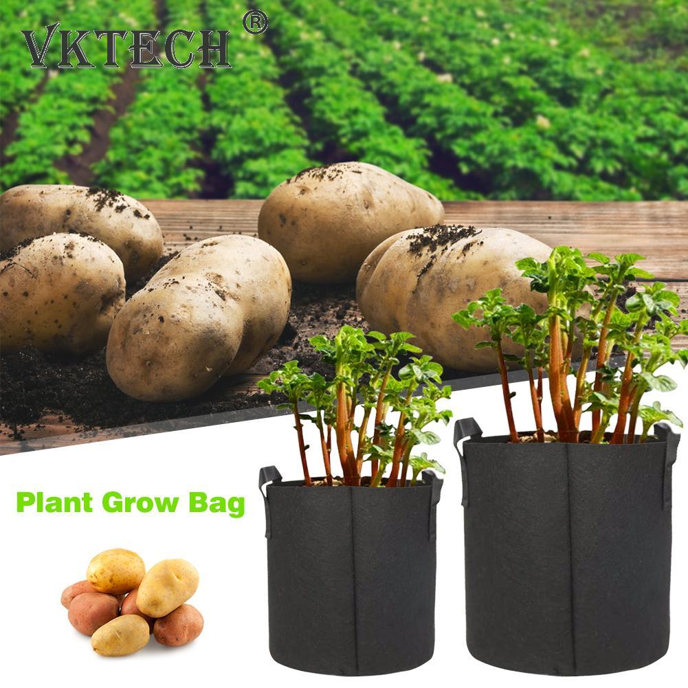 PE Tasche Kartoffel Anbau Pflanzen gewebte Filz Taschen Garten Töpfe Pflanzer Werkzeug Faltbare Speichern Lager Raum Für Kartoffeln Tomaten