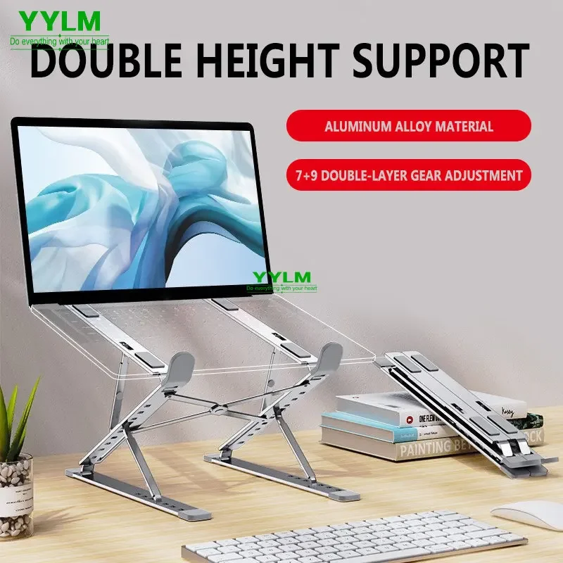 Draagbare laptopstandaard Aluminium notebookondersteuning Computerbeugel Macbook Air Pro-houder Accessoires Opvouwbare laptopbasis voor pc