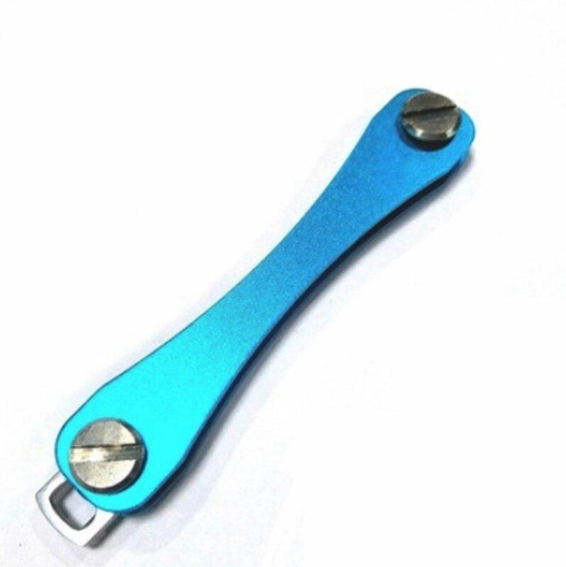 DIY Pocket Key Wallet Smart keychain Key Ring Wallets Portable Compact Aluminum key clip Multi-functional Smart Clip: blue