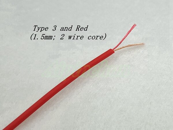 Aipinchun 2 Meters/lot DIY Audio Earphone Cable Repair Replacement Headphone Wire Cord Black/Red/Purple: Type 3 and Red