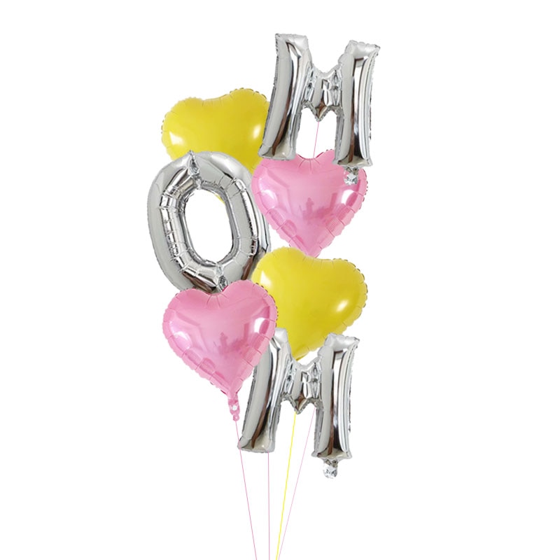 16 tommer mor brev folie balloner luft helium guld sølv hjerte form ballon taksigelse fødselsdagsfest dekorationer globos
