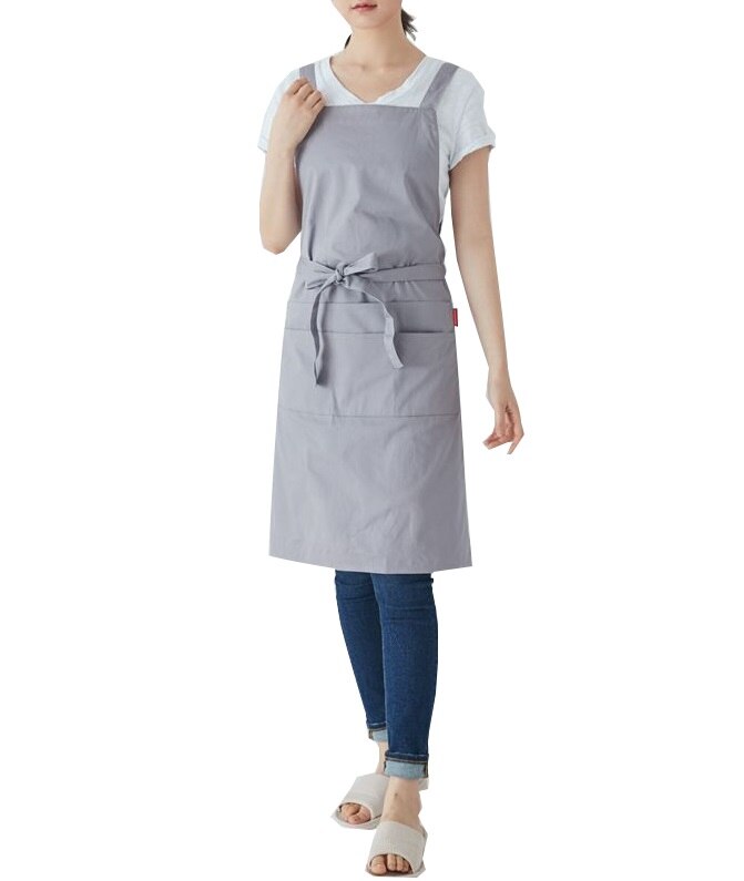 100% Katoen Keuken Chef Schort Met Pocket Vrouwen Bib Schort Voor Koken Bakken Crafting Werk Winkel Bbq: A7