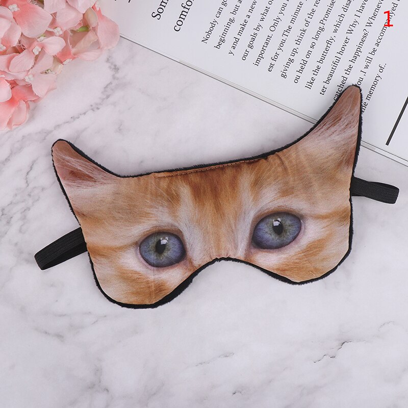 Katoen 3D Stereo Dier Slaap Oogmasker Slaapmasker Eye Cover Band Sleep Aid
