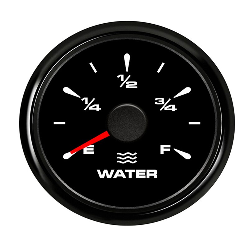 Stainless Steel Water Level Gauge Car Water Tank Level Gauge Indicator 0-190 ohm For Auto Truck Marine Car Boat Meter