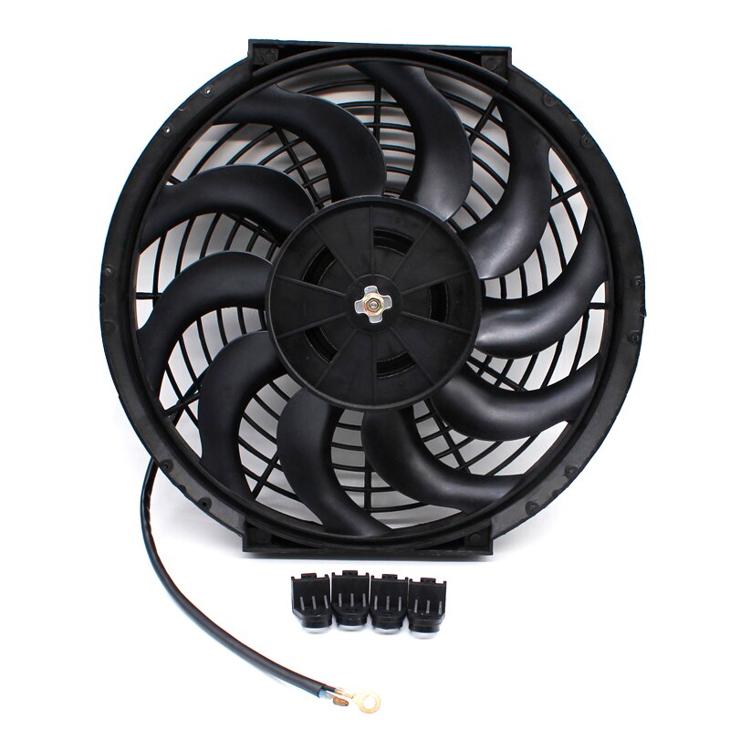 12V 120W Universal Slim 12" Motor Engine Radiator Oil Cooler Cooling Electric Pull Push Fan Radiator Electric Engine Cooling Fan