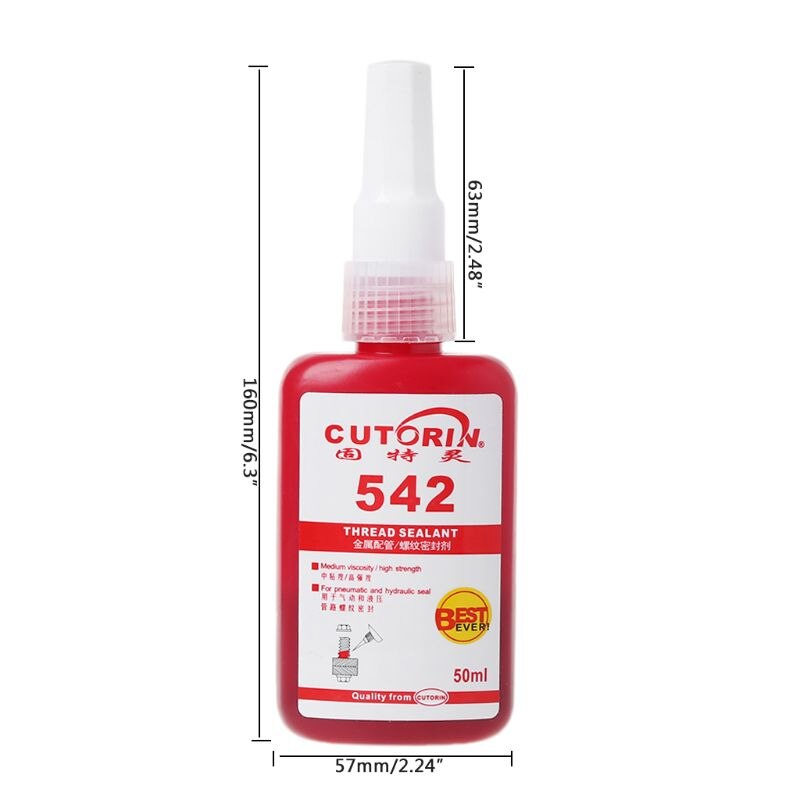 High Strength 542 Thread Sealant Metal Pipe Thread-locking Solid Seal Glue 4XFD