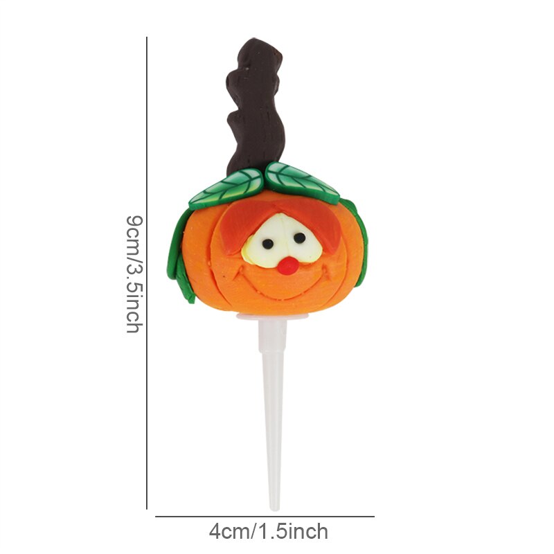 Joyeux anniversaire citrouille château Halloween thème gâteau Grimace Bat sorcière enfants enfants gâteau Topper Insertion fournitures décoration: 1pcs-J