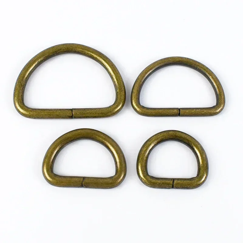 10 Uds. Hebillas de correa de Metal de 13-50mm para bolso, mochila, cinturón, hebilla de anillo O D, correas, Collar de perro, cierre de bucle, accesorios de cuero DIY: 10# / Blanco sin níquel