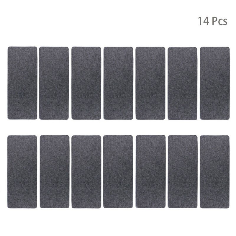 14 stk/sett trappeteppe tepper saken selvklebende gulvmatte dørmatte trinn trapp sklisikre beskyttelsesdeksel trappmatte