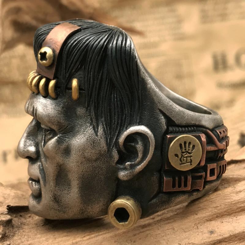 Anillo Retro de Frankenstein para hombre, joyería para montar, , Rock, personalidad