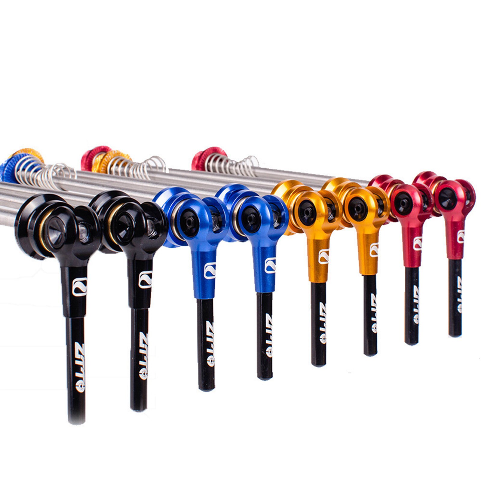Palanca de liberación rápida de 2 uds de , varillas de liberación rápida de bicicleta Universal antideslizante para bicicleta de montaña, Negro/rojo/azul/amarillo